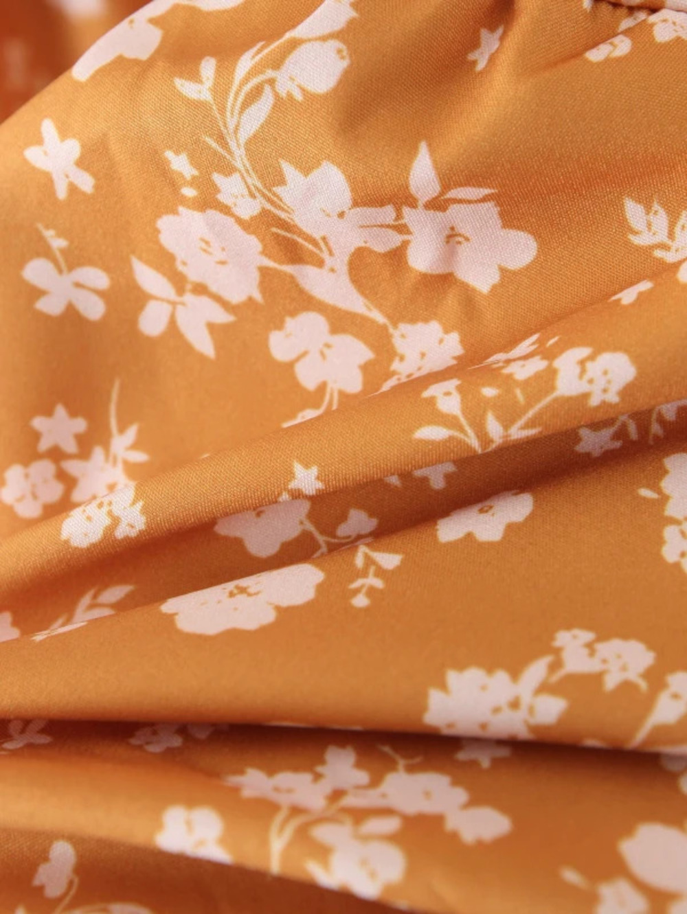 ZARA Yellow Printed Long Sleeve Dress